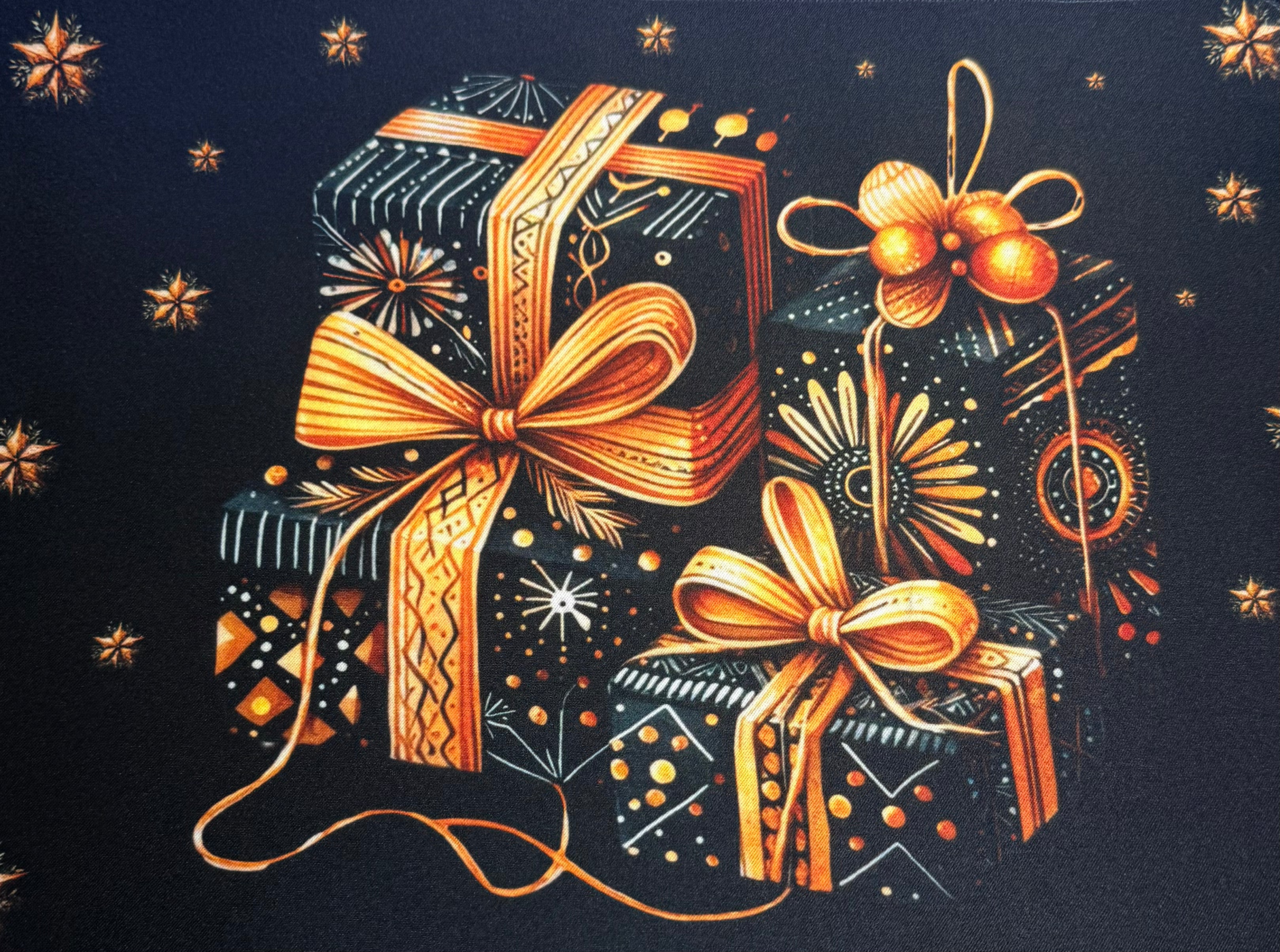 Dark Christmas theme placemats