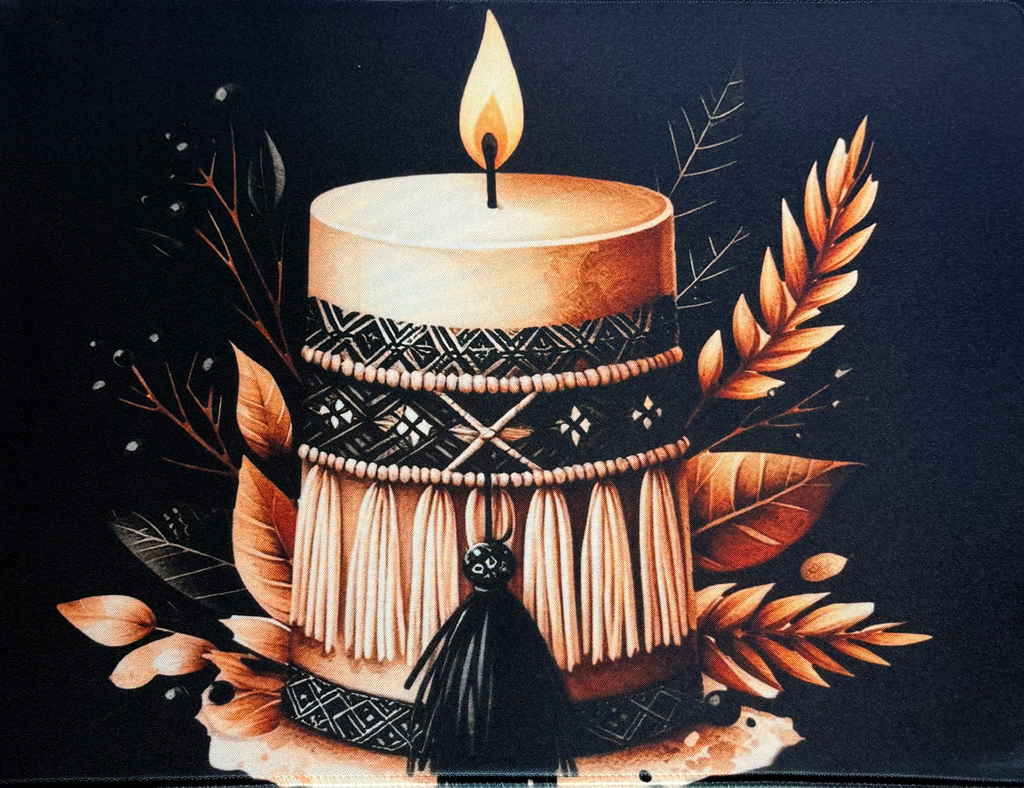 Dark Christmas theme placemats